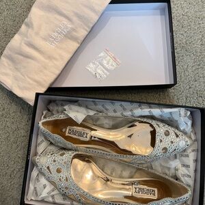 Badgley Mischka Women's Pointed Toe Evening Flat Shoes